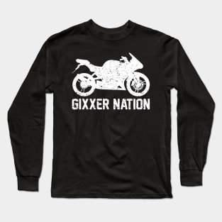 Gixxer Nation Sport Bike Racing Long Sleeve T-Shirt